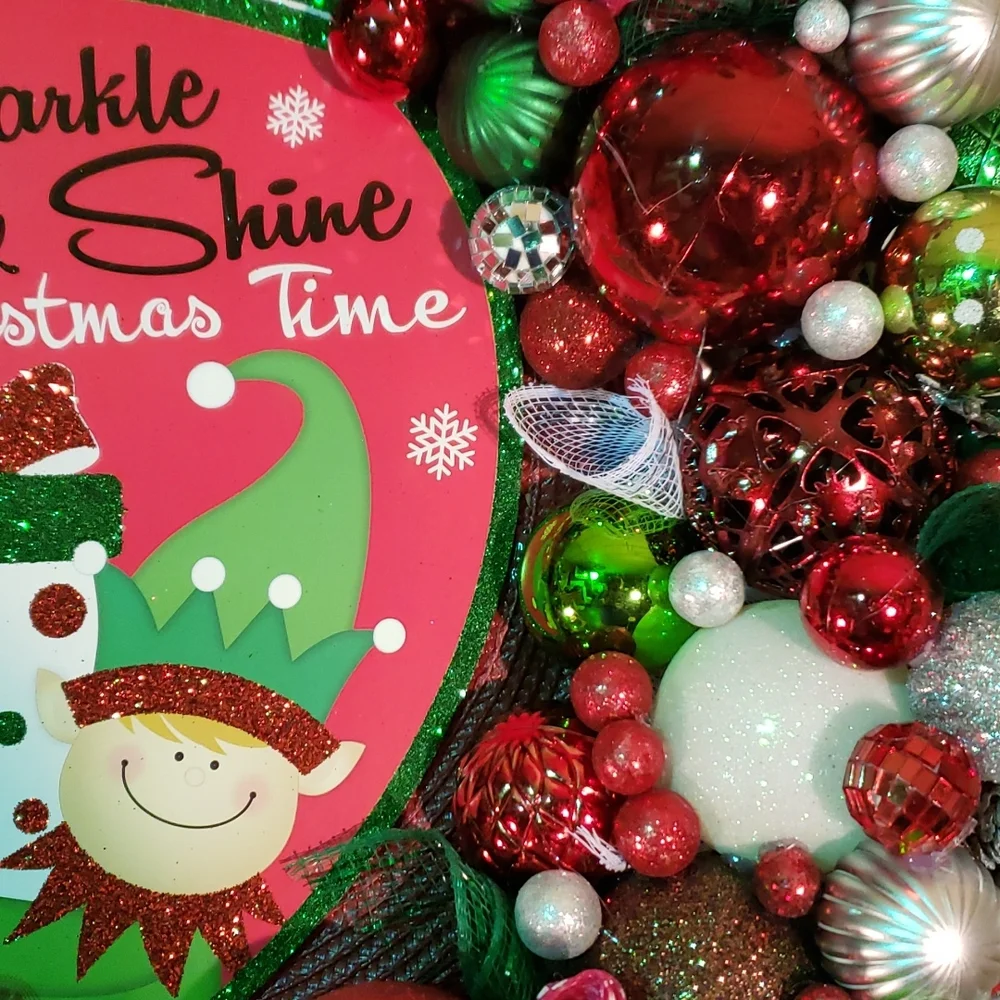 ELF Bauble Christmas Wreath